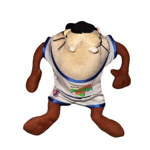 Vintage Looney Tunes Taz Plush in Basketball Jersey